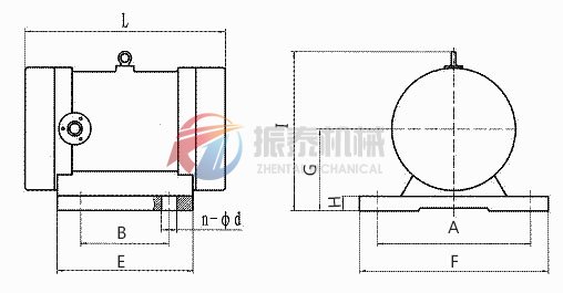 YZS系列振動電機外形圖